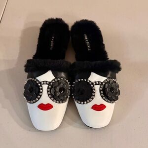 Alice and Olivia Maja Crystal Slides